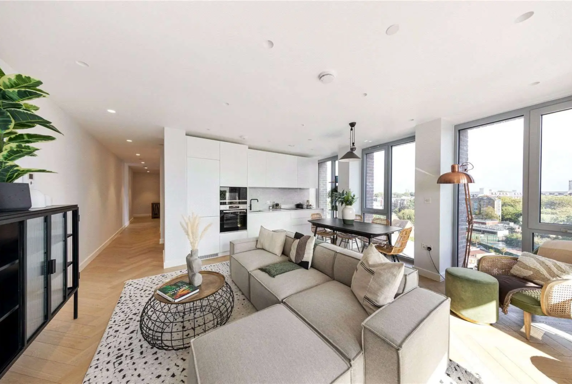 Parkhaus Hackney Downs E5 Open Plan Living Room Kitchen Park Views 2bed
