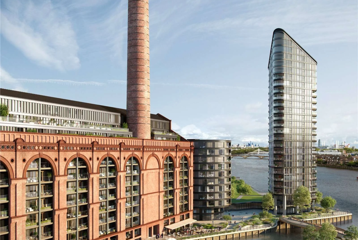 Powerhouse Chelsea Waterfront Chelsea London Sw10 0sw Lots Road Power Station Creek Arched Windows Facade