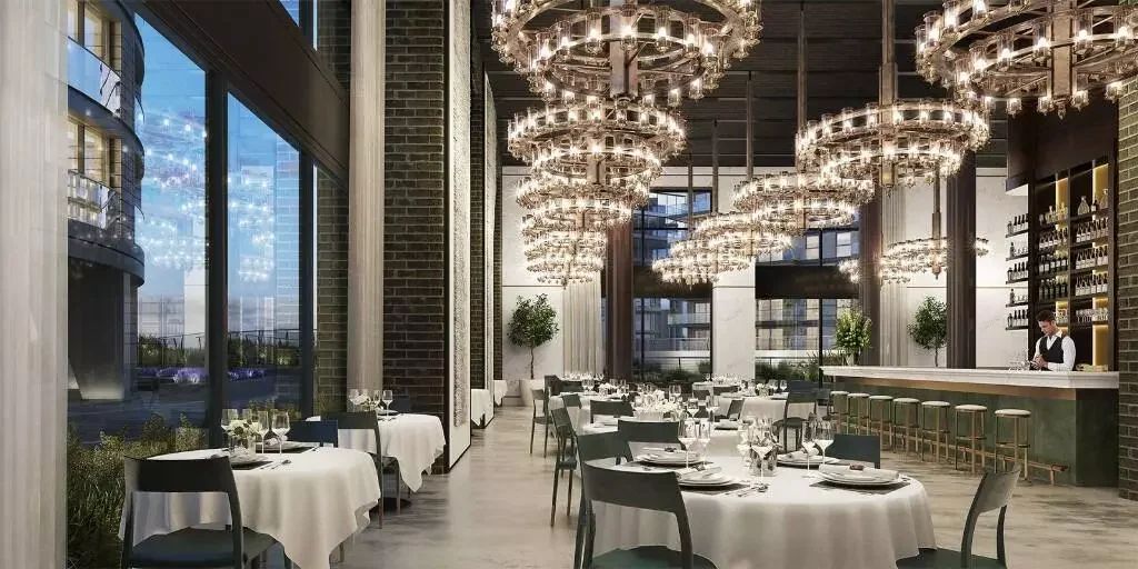 Powerhouse Chelsea Waterfront Signature Waterside Restaurant Chandelier London Sw10