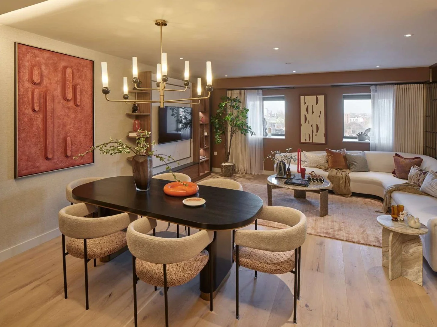 Powerhouse Chelsea Waterfront Sw10 0qd Open Plan Living Dining Room Luxury Apartment London