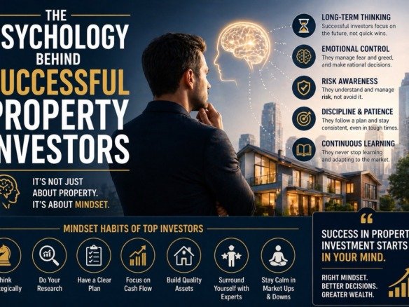 The psychology behind successful property investors showing mindset, discipline, risk awareness and long term investment thinking