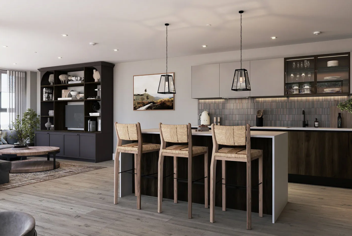 Reading Apartment Open Plan Kitchen Living