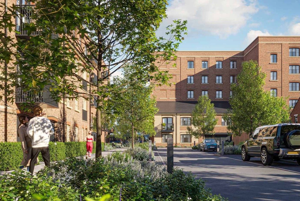 Reading Riverside Apartment Complex View