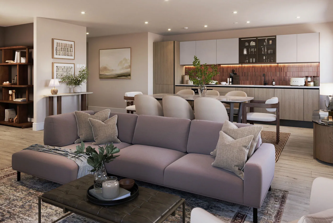 Reading Riverside Apartment Living Area Modern