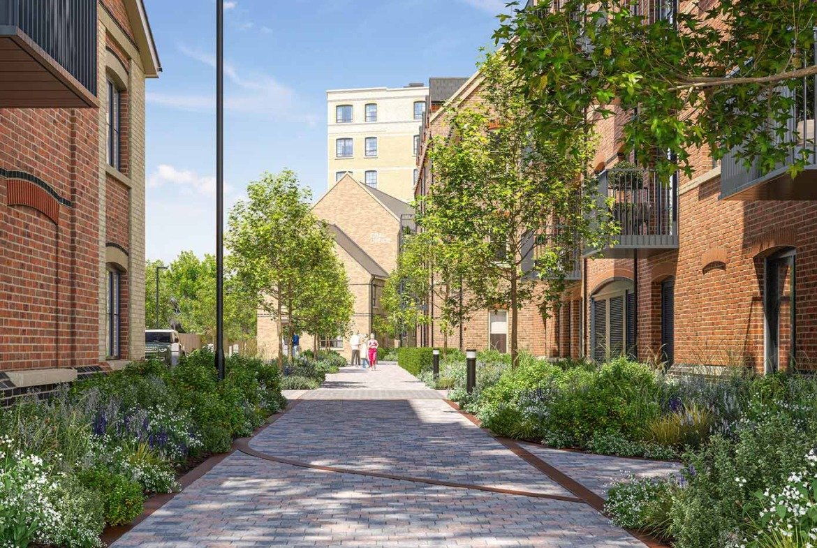 Reading Riverside Development Landscaped Pathway