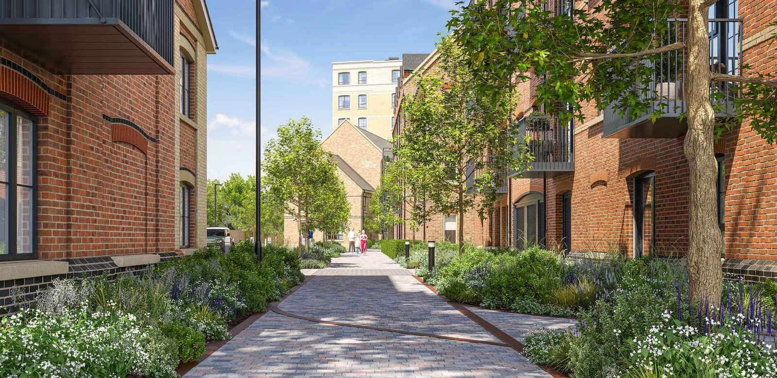 Reading Riverside Development Landscaped Pathway