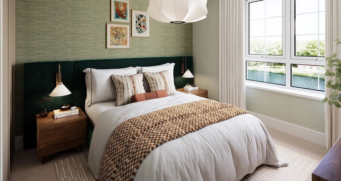 Reading Riverworks 2 Bedroom Apartment Bedroom River View