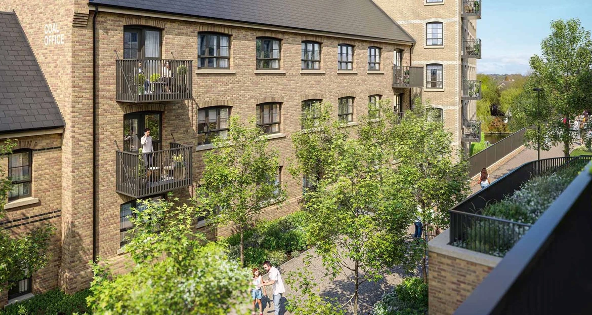 Reading Riverworks Landscaped Gardens Walkway 3bed