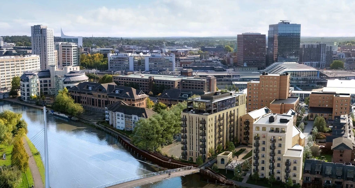 Reading Riverworks Pedestrian Bridge Thames 3bed