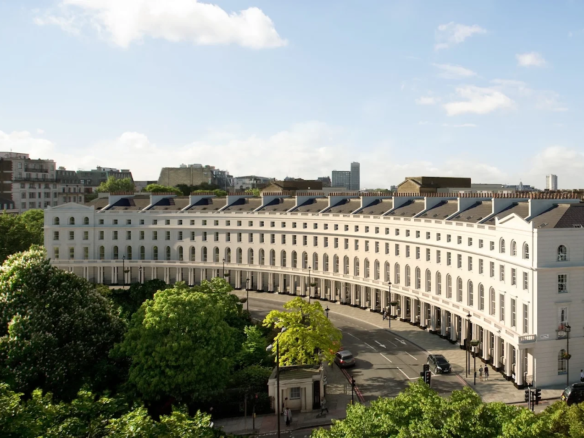 Regents Crescent Park Crescent Aerial View Curved Building Regents Park London