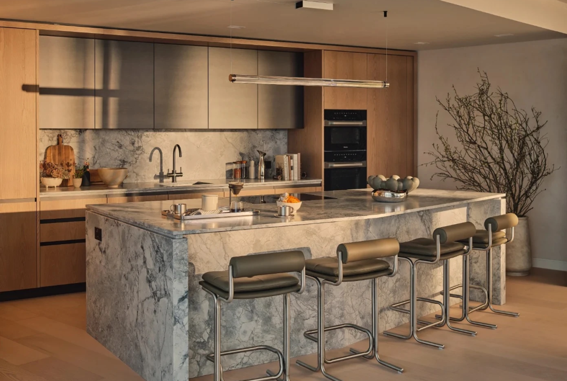 Seven Southbank Place Bathroom Marble Finish Modern