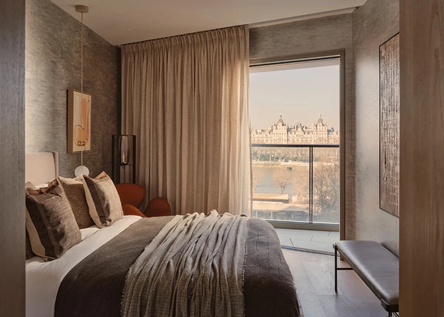 Seven Southbank Place Bedroom River View Modern
