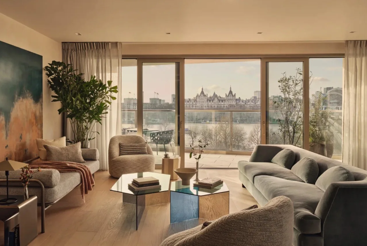 Seven Southbank Place Se1 Marble Kitchen Island Luxury Apartment Belvedere Road