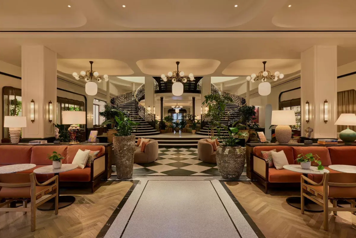 Six Senses London Hotel Lobby Grand Staircase The Whiteley Bayswater