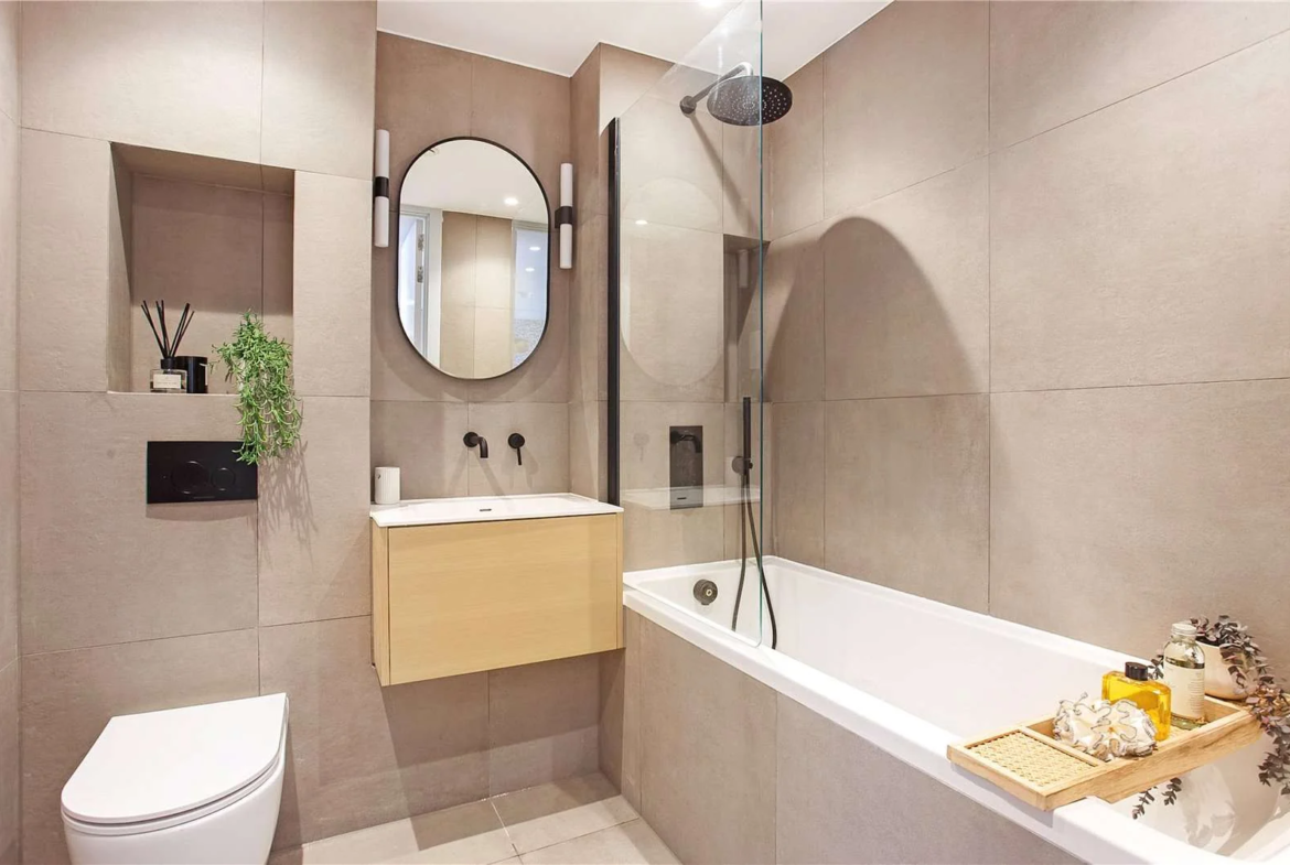 Smokehaus Bayford Street E8 3se Family Bathroom Bath Rain Shower Black Fittings London