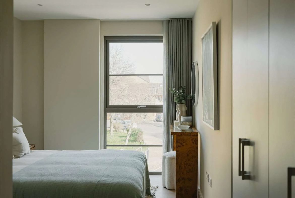 The Langdon 35 Byron Street E14 London Second Bedroom Fitted Wardrobe Floor To Ceiling Window East London