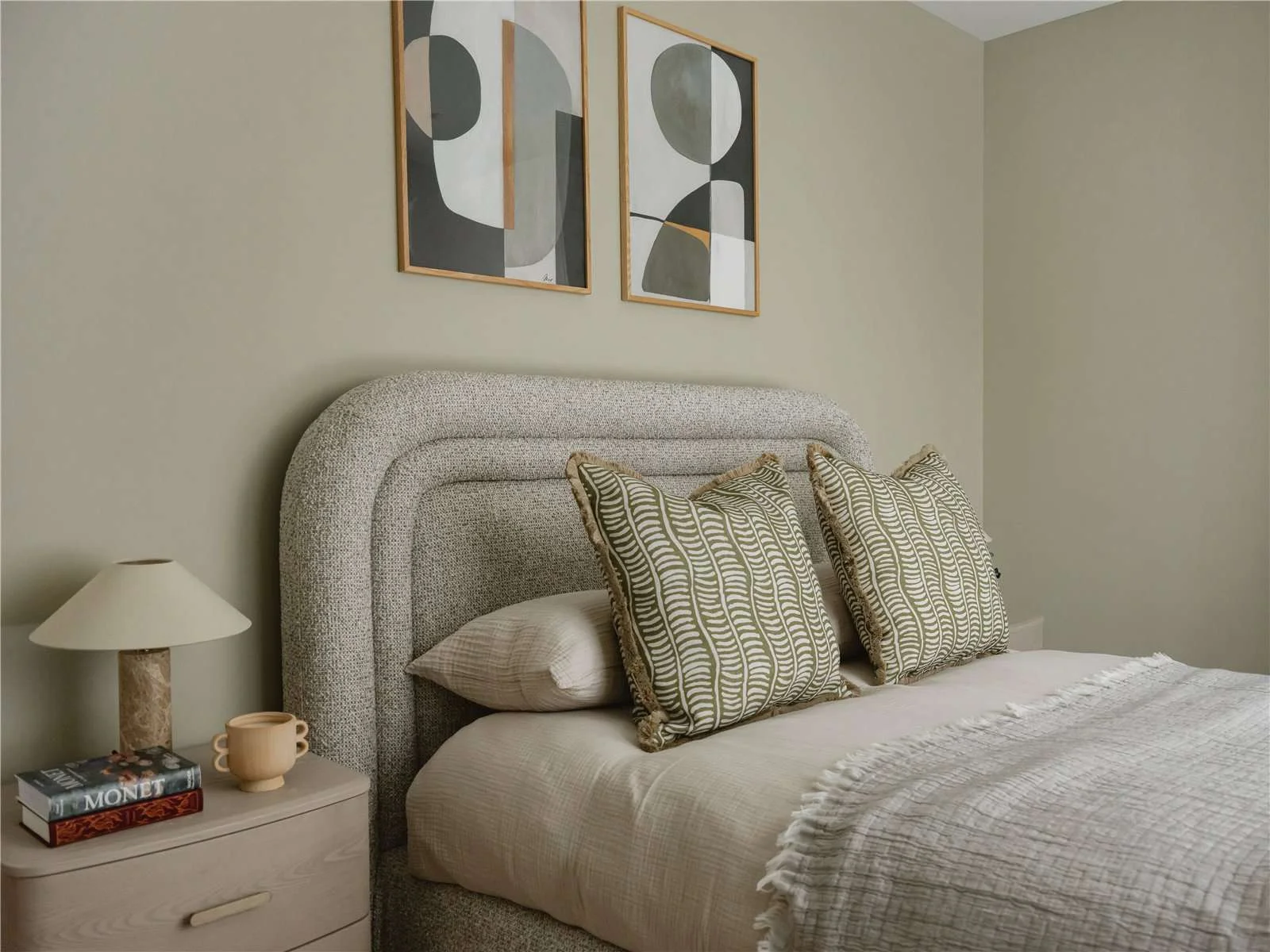 The Langdon Byron Street E14 London Double Bedroom Bespoke Headboard Bedside Table Build Poplar