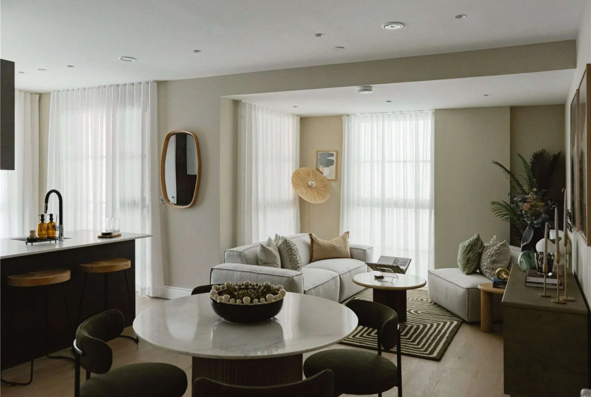 The Langdon Byron Street E14 London Open Plan Living Dining Kitchen Build Apartment Poplar