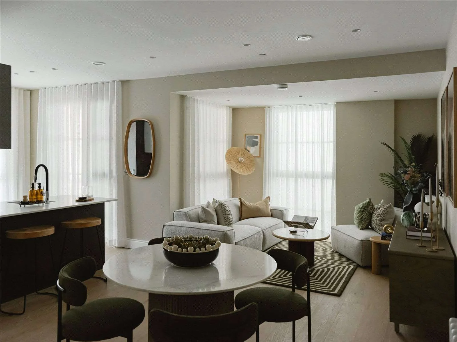 The Langdon Byron Street E14 London Open Plan Living Dining Kitchen Build Apartment Poplar