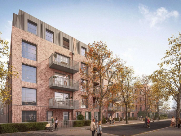 The Langdon Byron Street Poplar E14 Brick Exterior Balconies Cgi