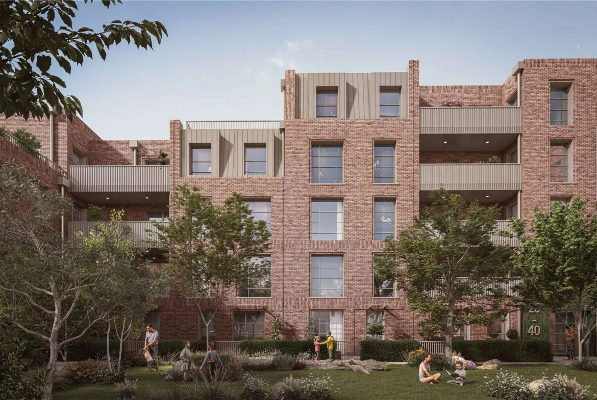 The Langdon Poplar London E14 Communal Courtyard Garden Landscaped Cgi