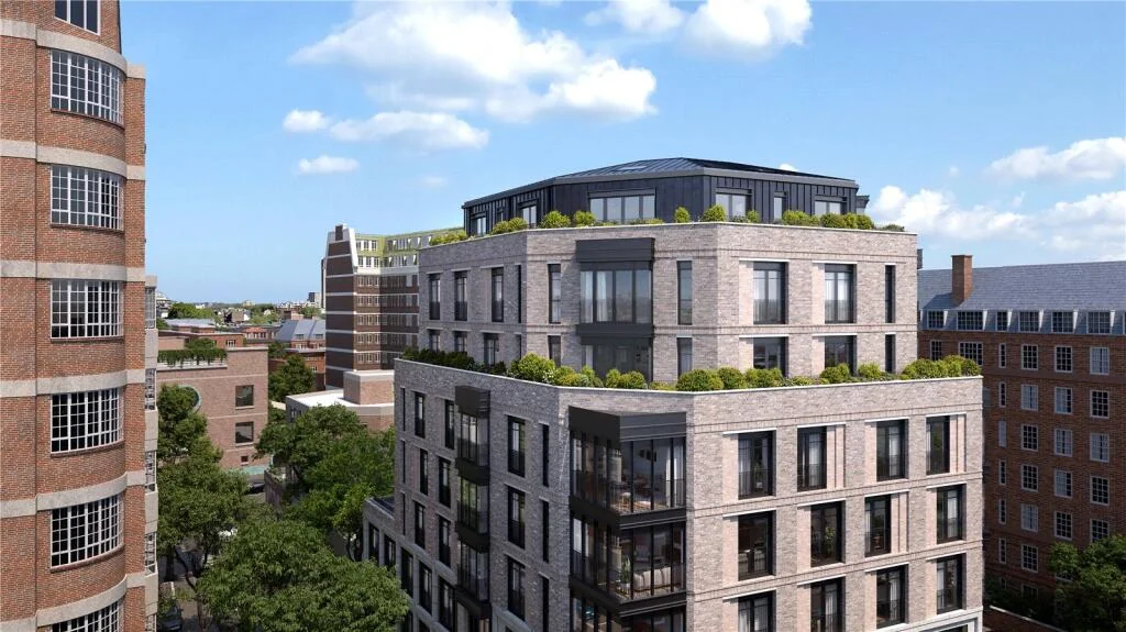 The Lucan Chelsea 3 Bedroom Aerial Render Rooftop Terrace Daylight London