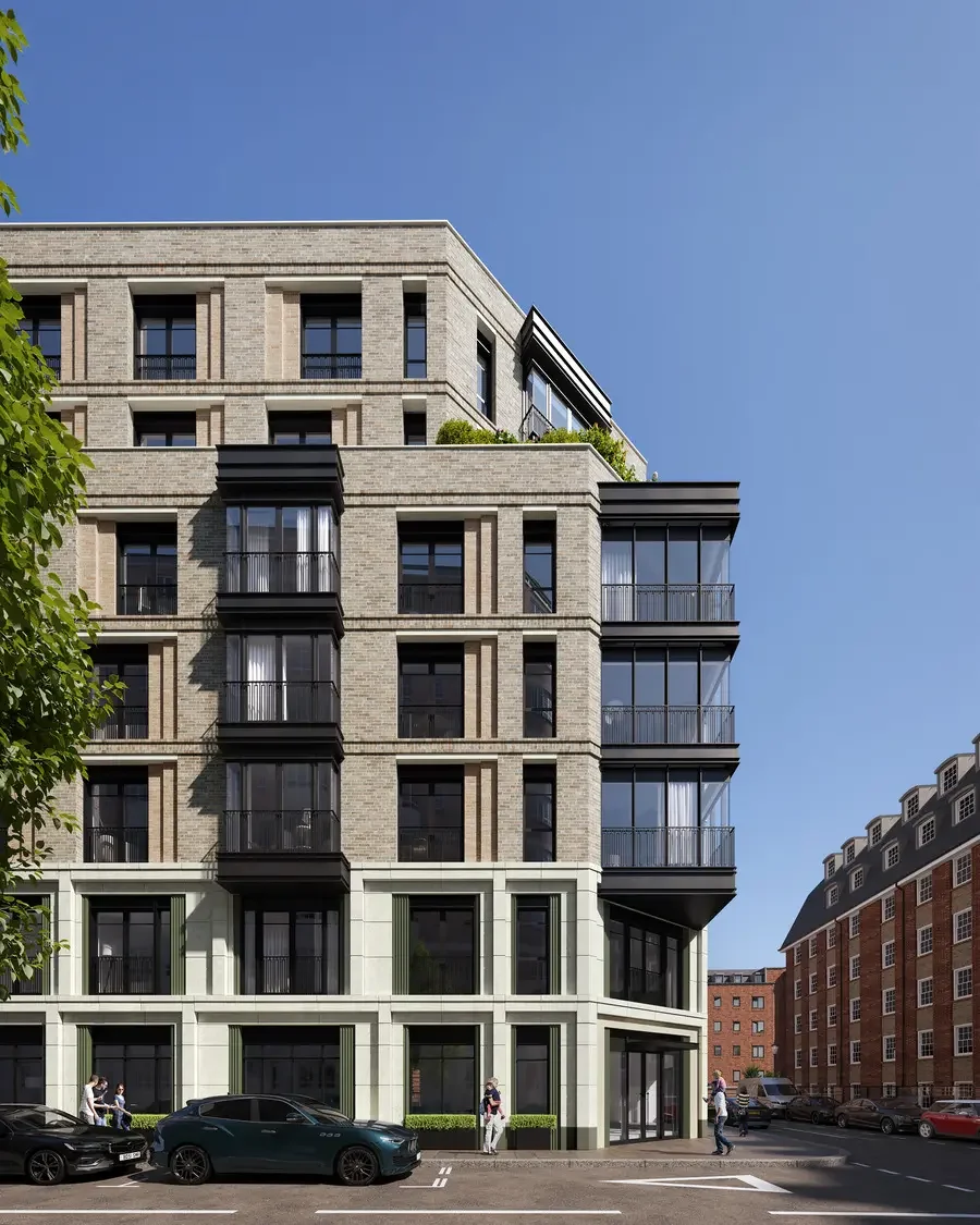The Lucan Chelsea 3 Bedroom Exterior Corner Balconies Render London Sw3