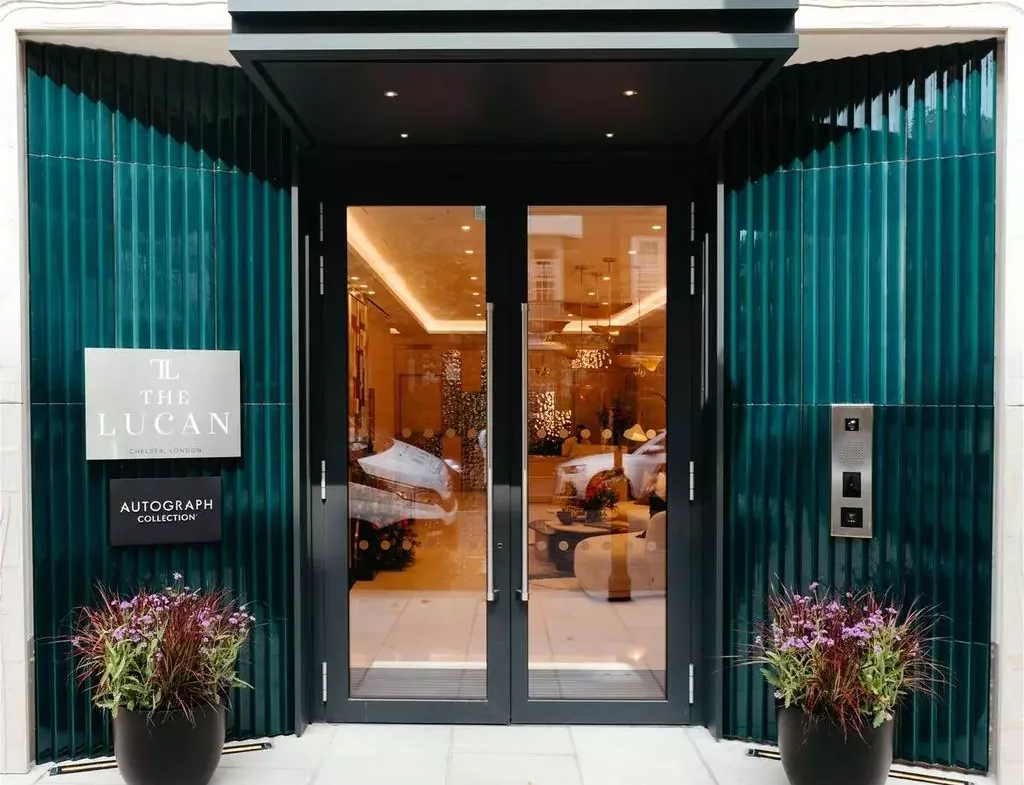 The Lucan Chelsea Autograph Collection Entrance Green Tiling Art Deco London Sw3