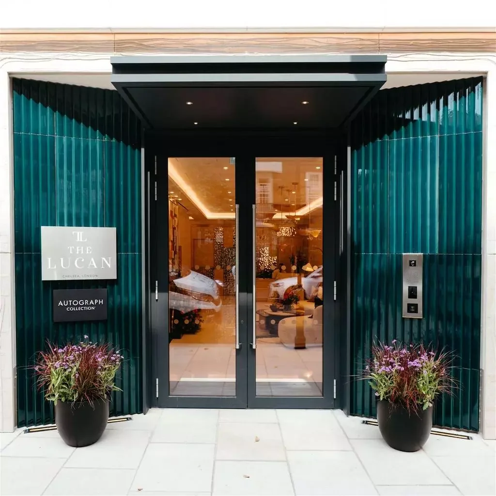 The Lucan Chelsea Autograph Collection Entrance Green Tiling Art Deco London Sw3