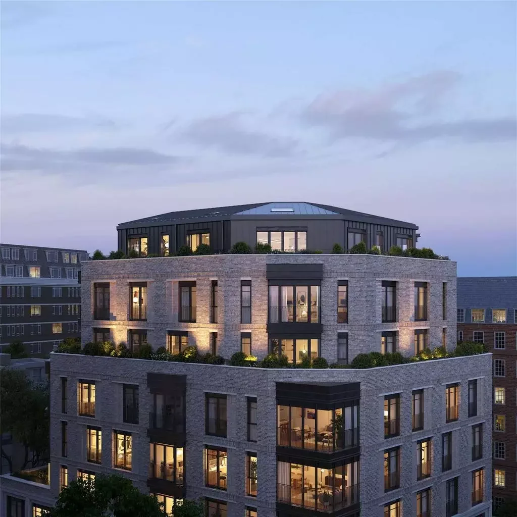 The Lucan Chelsea Rooftop Penthouse Dusk Aerial Render London Sw3