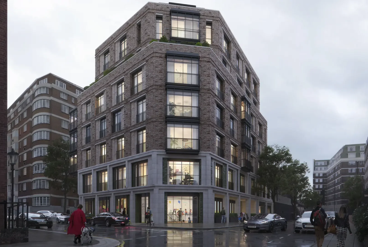 The Lucan Lucan Place Chelsea Exterior Dusk Render Hero London Sw3