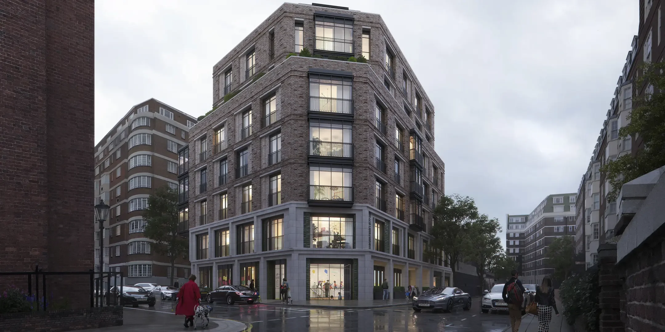 The Lucan Lucan Place Chelsea Exterior Dusk Render Hero London Sw3