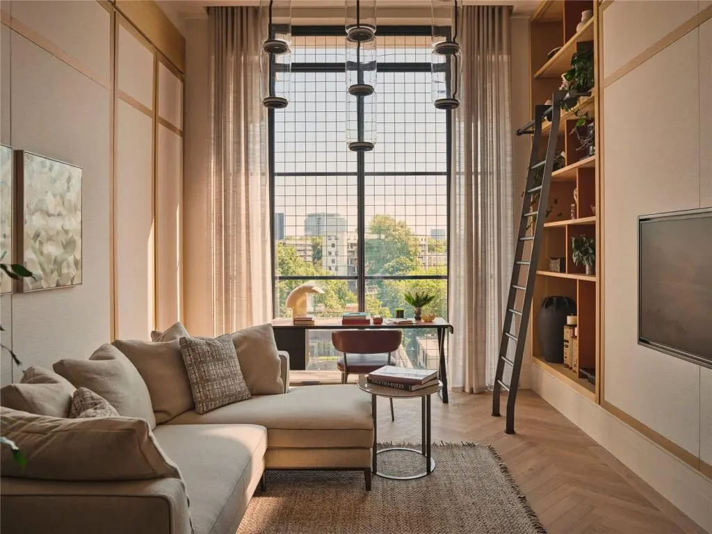 The Whiteley Clock Tower Apartment Living Room Bayswater London W2