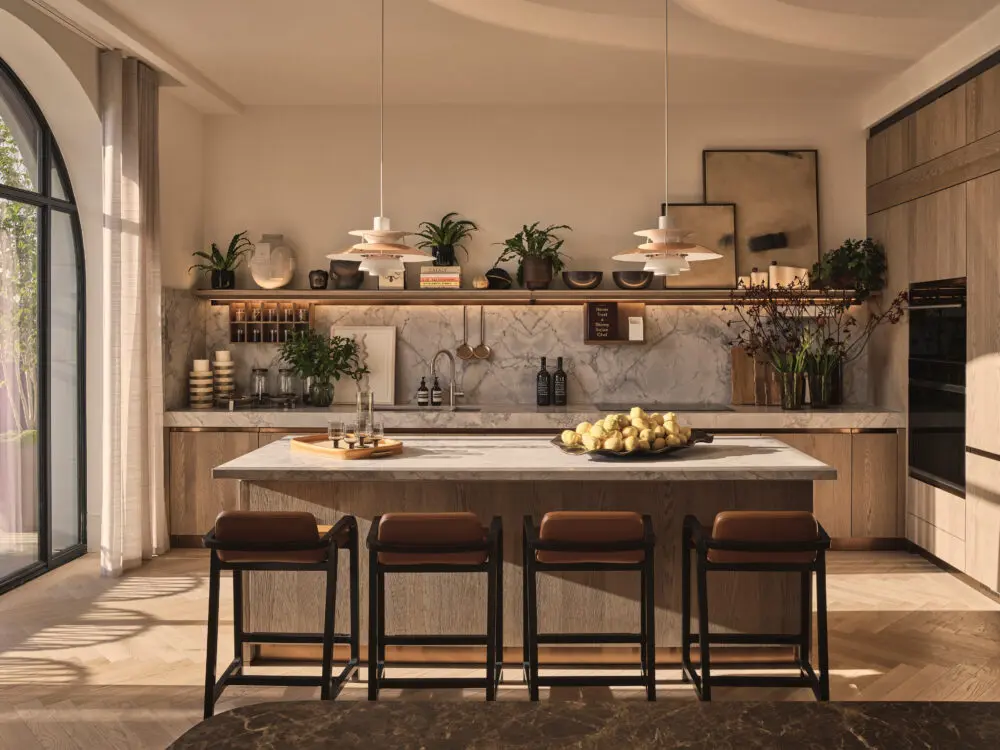 The Whiteley Clock Tower Apartment Luxury Kitchen Marble Island