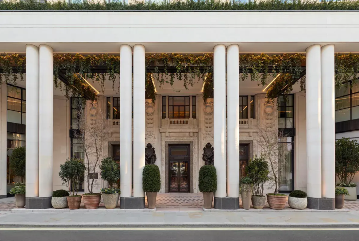 The Whiteley Main Entrance Colonnade Queensway London Foster Partners