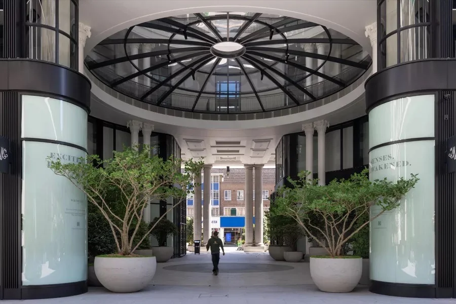 The Whiteley Main Entrance Columns Luxury Development