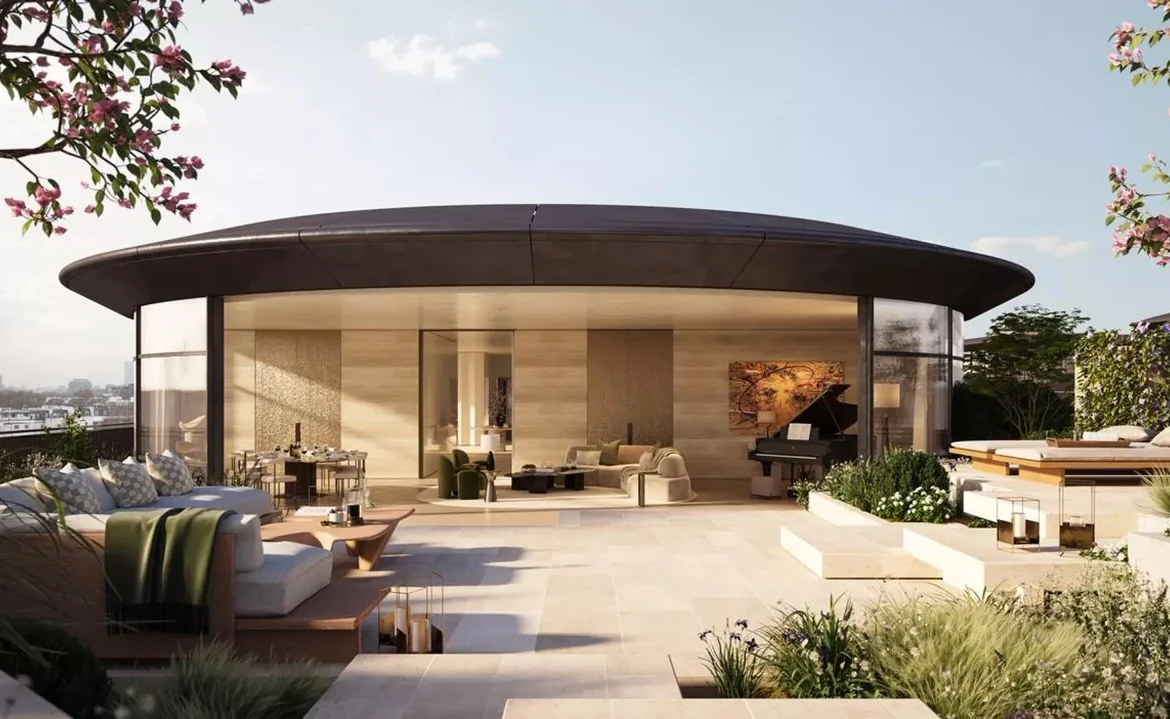 The Whiteley Penthouse Living Room Terrace London W2