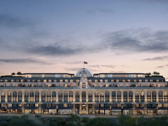 The Whiteley Queensway London Exterior Dusk Render Six Senses Hotel W2