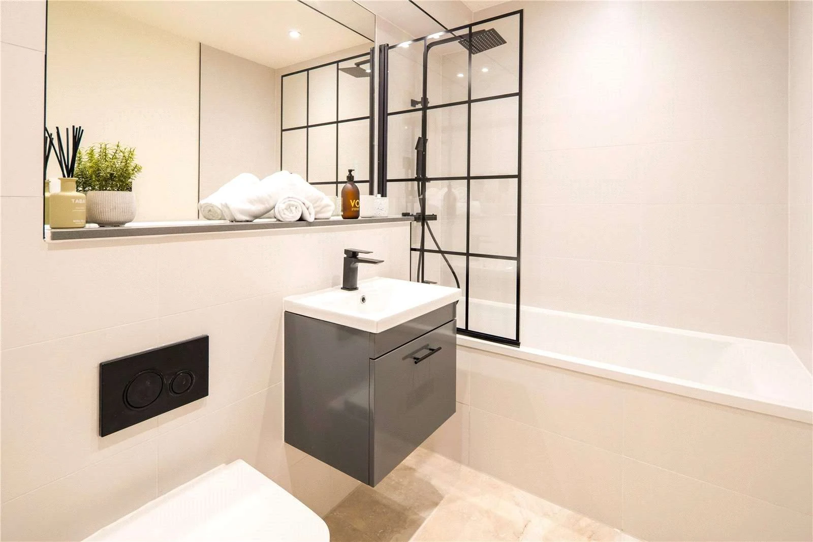 Urban Picturehouse Sidcup Da15 London Bathroom Bath Shower Crittall Screen Floating Vanity