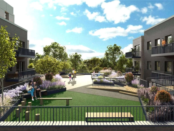 Urban Picturehouse Sidcup Da15 London Landscaped Courtyard Garden Residents Amenity Cgi