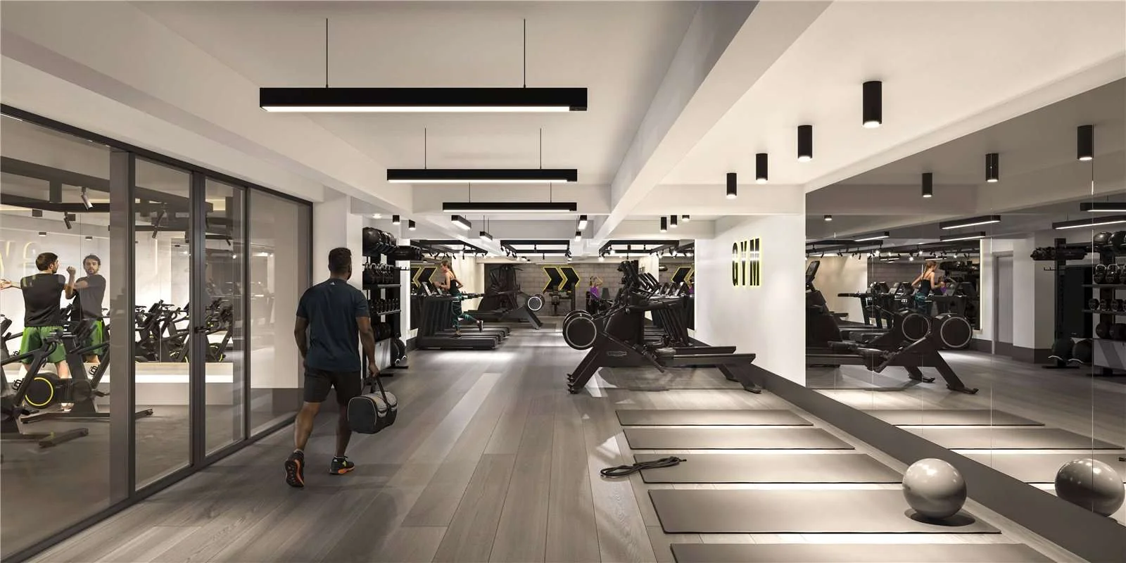 West Kensington W14 100 Kensington The Oria Fully Equipped Residents Gym Cardio Machines Yoga Studio Mirrored Fitness Suite