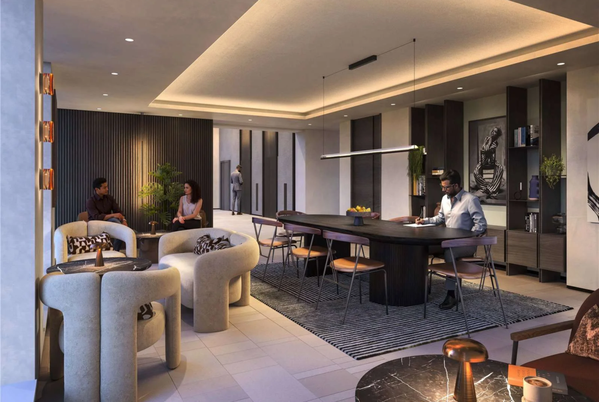 West Kensington W14 100 Kensington The Oria Residents Lounge Private Dining Cove Lighting