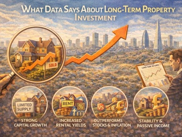 what data says about long term property investment showing capital growth rental yields and long term returns illustration