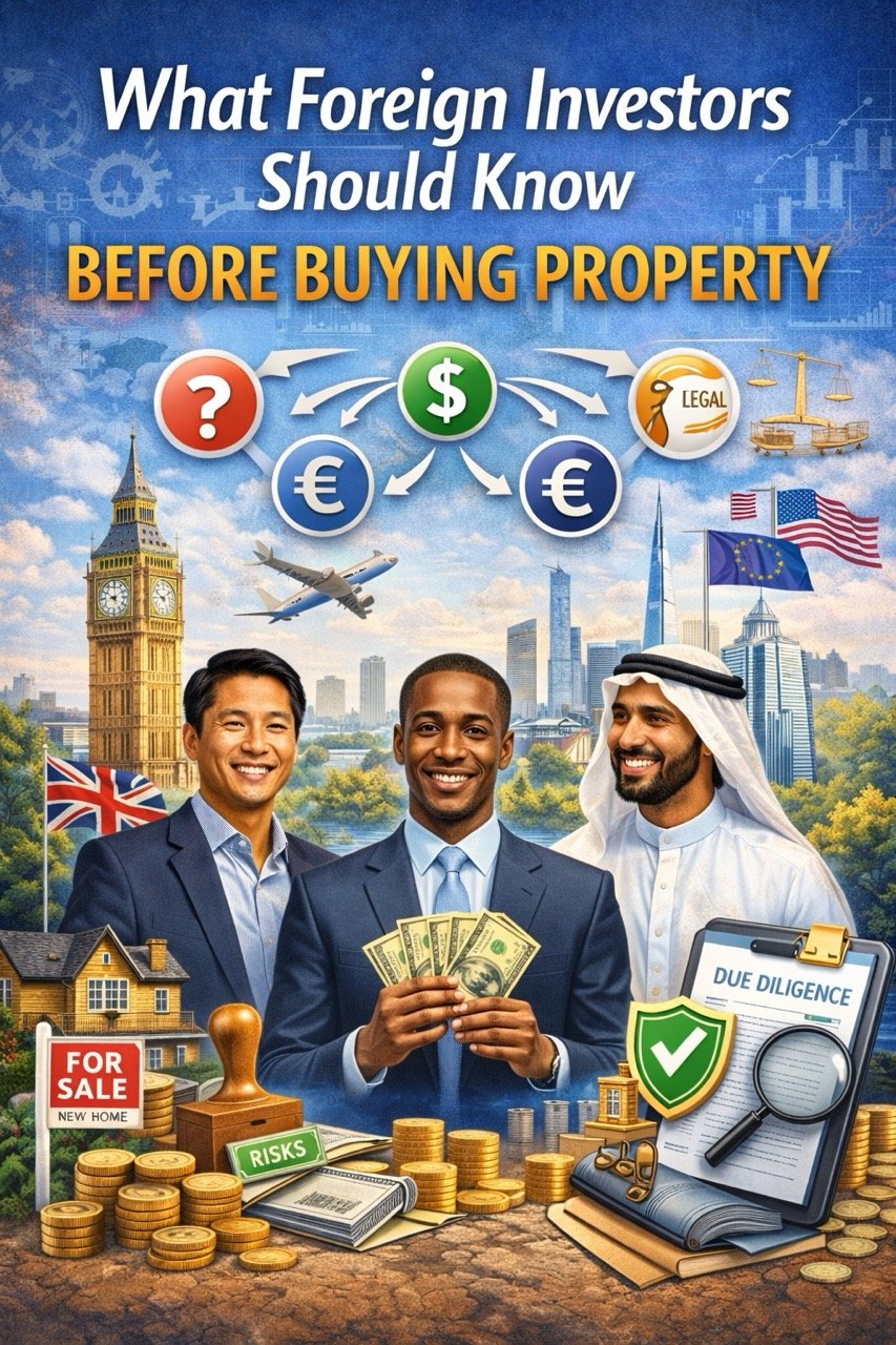 What foreign investors should know before buying property with global buyers, legal checks, due diligence and real estate investment concept