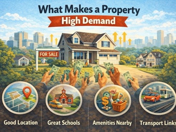 what makes a property high demand including good location schools amenities and transport links