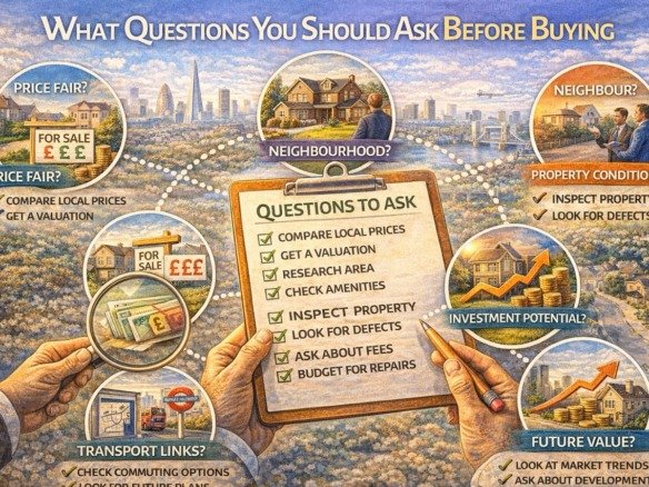 what questions you should ask before buying property including price valuation location condition and investment potential illustration