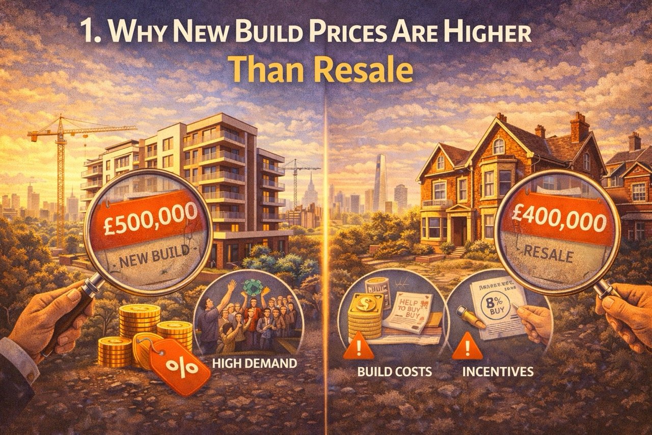why new build prices are higher than resale comparing new build apartments and older homes with price differences