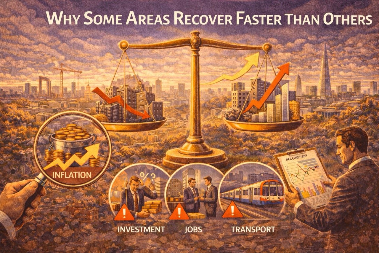 why some areas recover faster than others property market showing investment jobs transport and growth differences