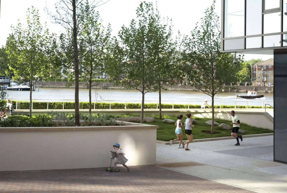 9 Eastfields Riverside Quarter Wandsworth Sw18 Landscaped Gardens Riverside Path Communal Grounds London