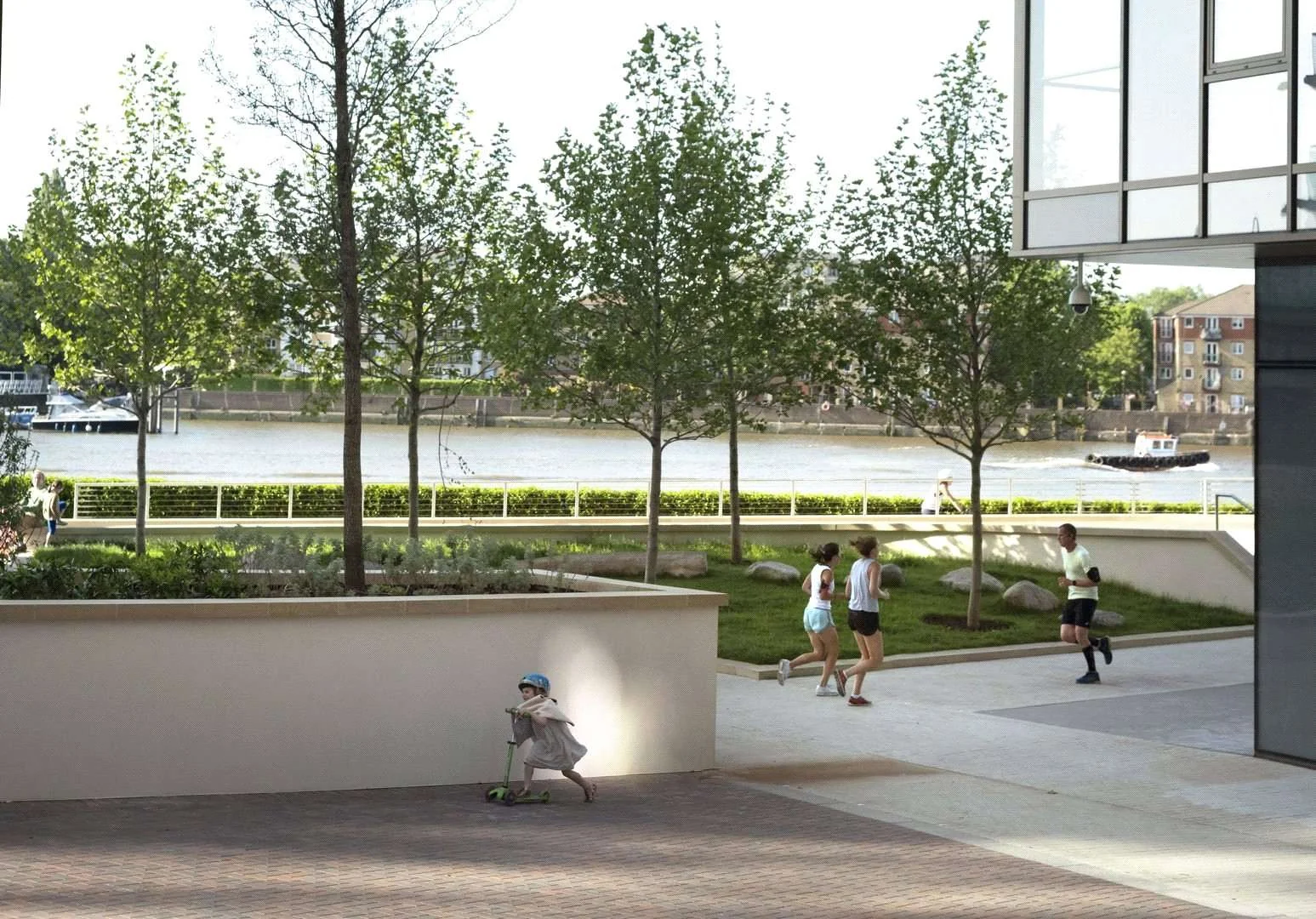 9 Eastfields Riverside Quarter Wandsworth Sw18 Landscaped Gardens Riverside Path Communal Grounds London